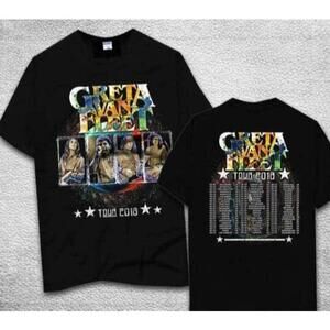 Greta Van Fleet New Tour 208 Dates 2 Sided Concert T-Shirt